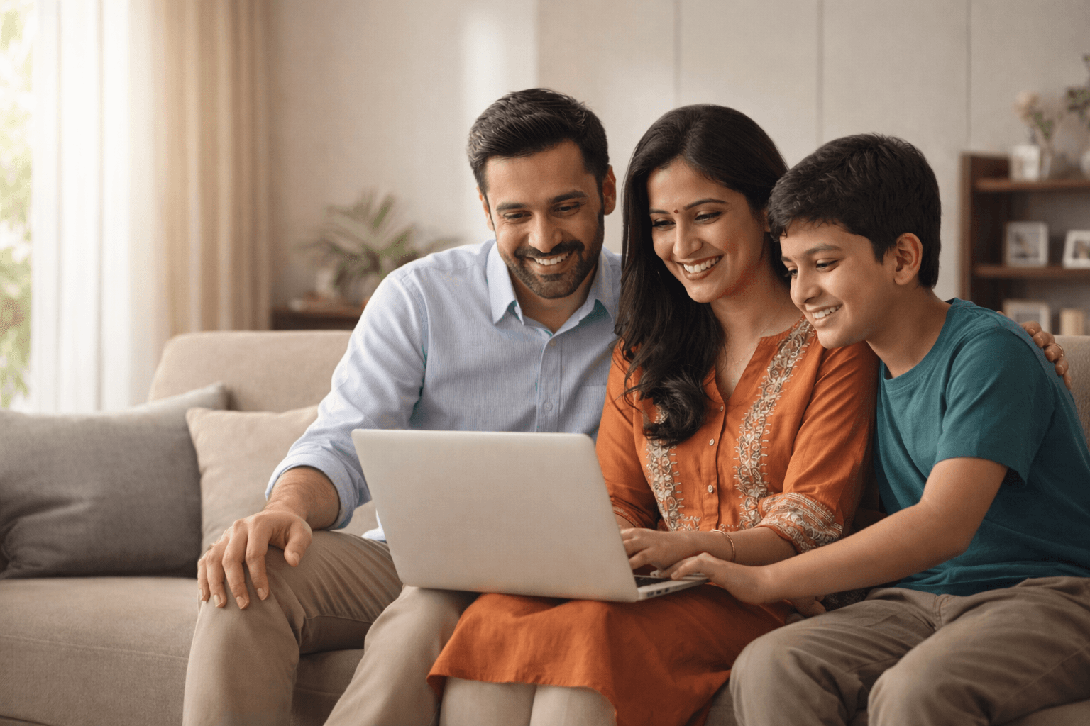 Indian family planning their financial future together